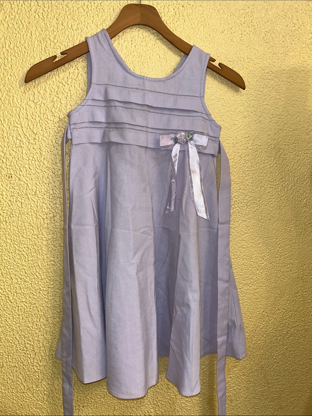 #59. Jessica Ann Light Purple Ribbon-Accent Sleeveless Dress